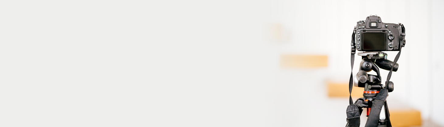 A video camera set up to record.