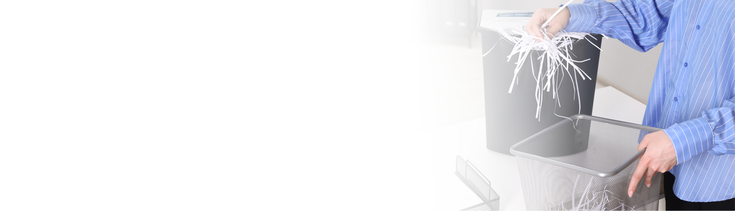 Someone shredding documents