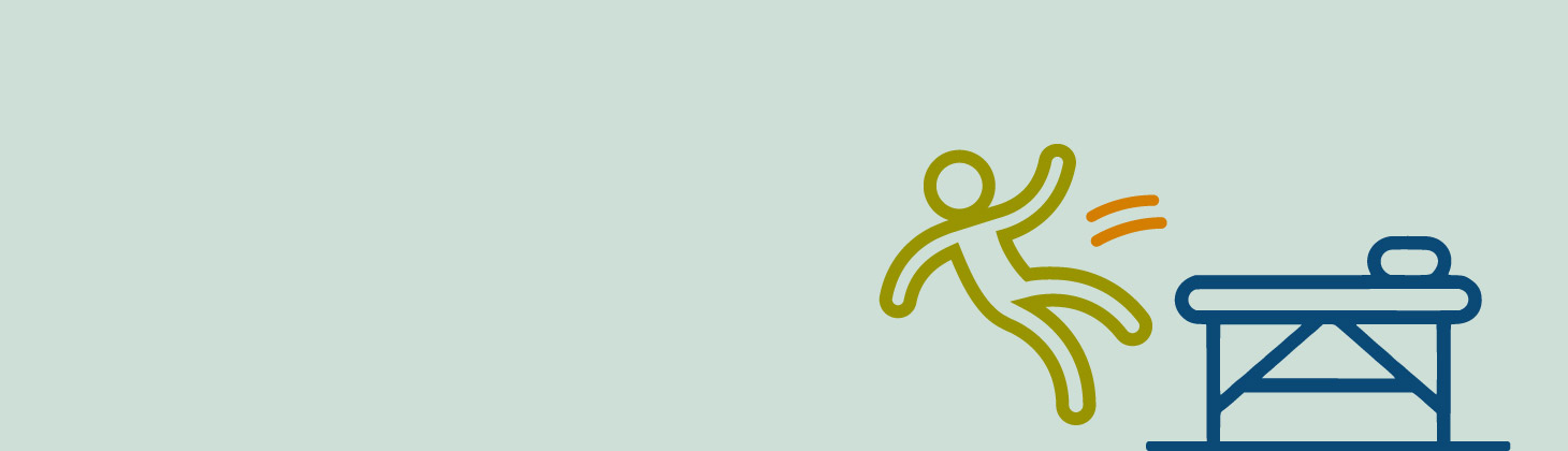 I stick figure man falling