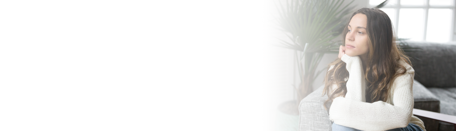 A woman looking pensive