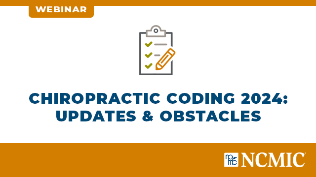 Webinar: Chiropractic Coding 2024 Updates and Obstacles