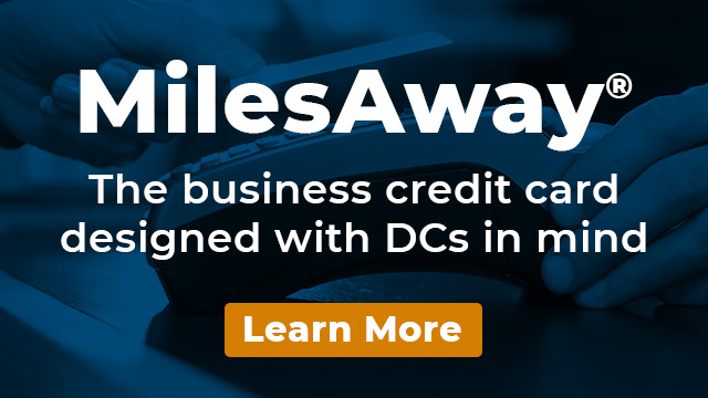 MilesAway, the business credit card designed with DCs in mind