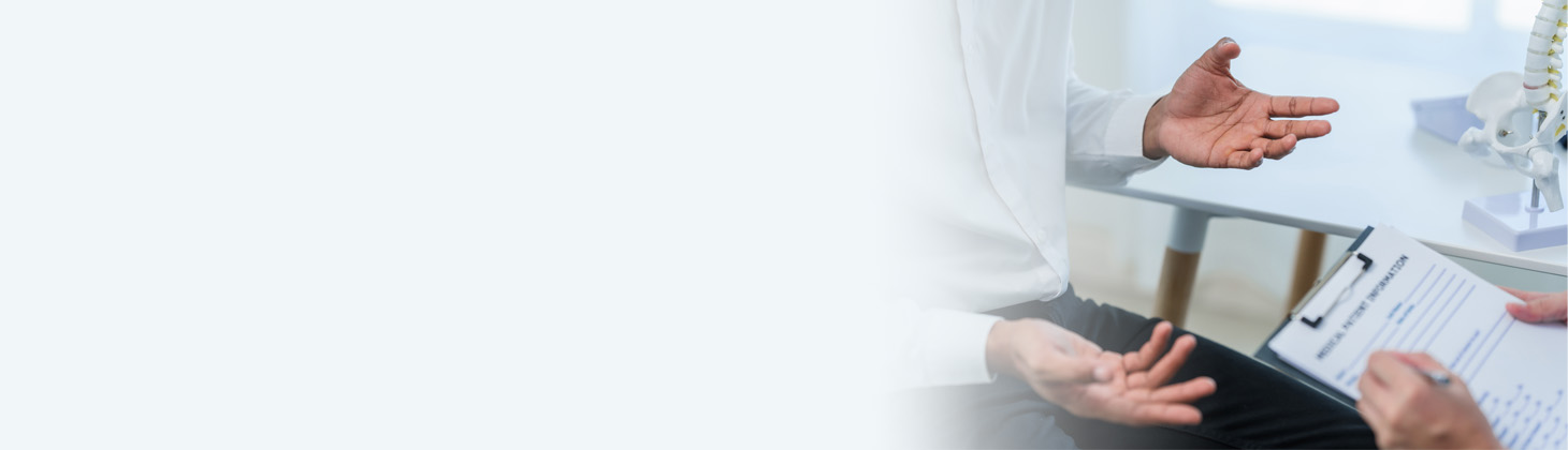 A patient and DC look at medical records